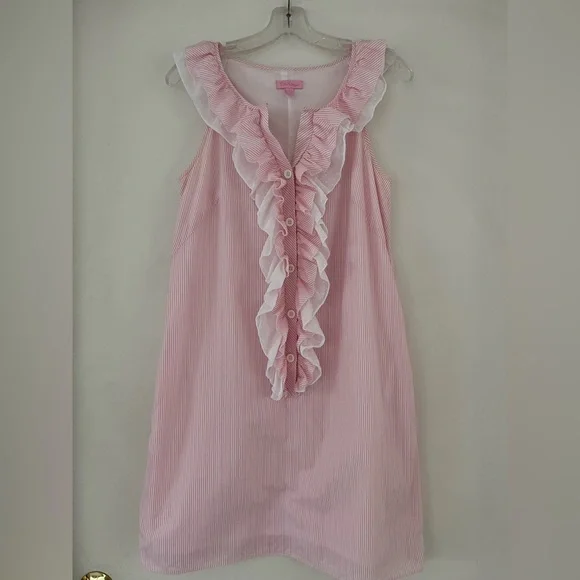 VGUC Lilly Pulitzer pink striped dress 6 - Picture 2 of 6
